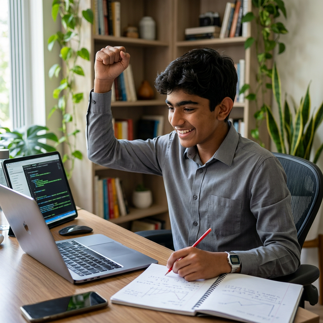 Student Studying Online